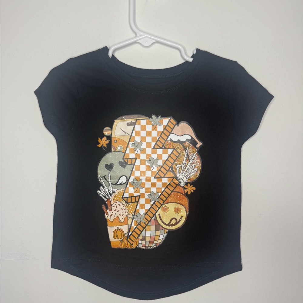 Black Graphic Kids T-Shirt